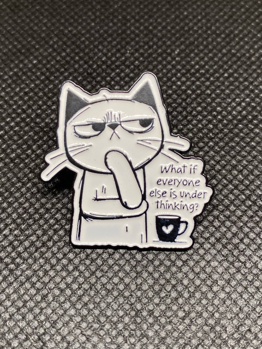 Cat Asks a Reasonable Question, I Overthink - Enamel Pin or Magnet - 3 for $18